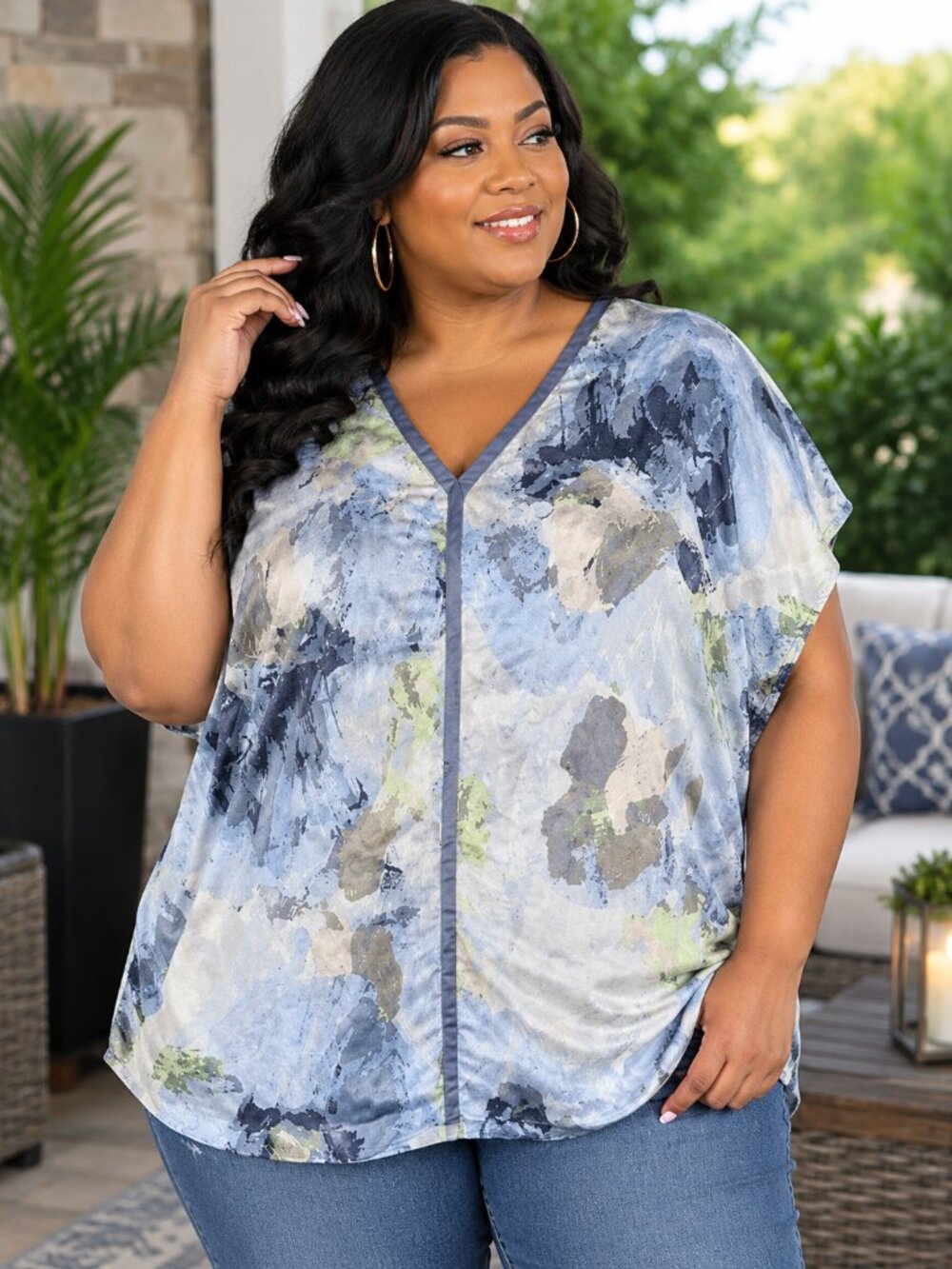 H by Halston Oversize top